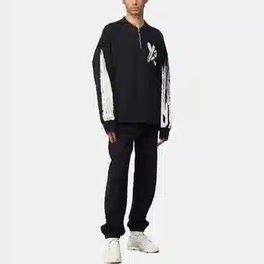 Y-3 Logo Half-Zip Sweatshirt Black