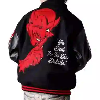 SAINT Mxxxxxx Colorblock Cartoon Letter Jacket