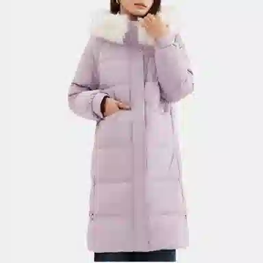 爱依服 时尚休闲连帽长袖羽绒服 女款