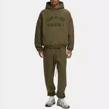 Fear of God Essentials Fleece Hoodie Olive