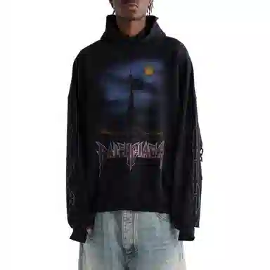 Balenciaga FW23 Logo Hoodie Black