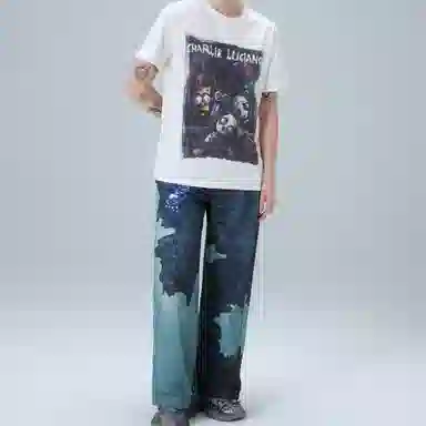 Charlie Luciano High Waist Printed Jeans