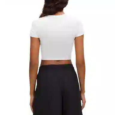 lululemon Modal-Silk Twist-Front Cropped T