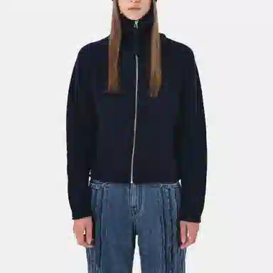 MATIN KIM Navy Turtleneck Sweater