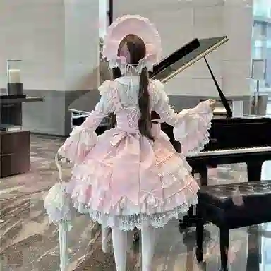 桴生 樱花恋重工华丽甜美洋装蛋糕裙萝莉装 女款