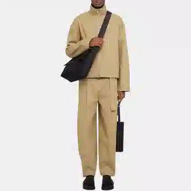 JIL SANDER OrganiCotton Blouson Jacket With Embossed