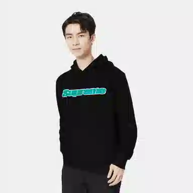 Supreme SS19 Chenille Hooded Sweatshirt Black