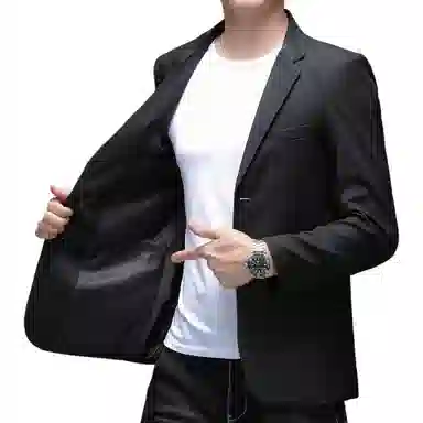 老爷车 男装春秋季商务奢华经典纯色低调百搭时尚外套西装 男款