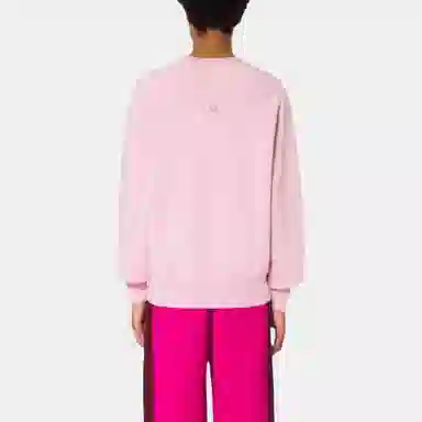 AMIPARIS Logo Embroidered Crewneck Sweatshirt Pink