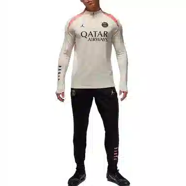 Jordan Slim Fit Turtleneck Long Sleeve Tee Beige