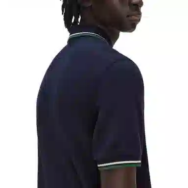 Fred Perry Slim Fit Embroidered Polo Shirt Blue