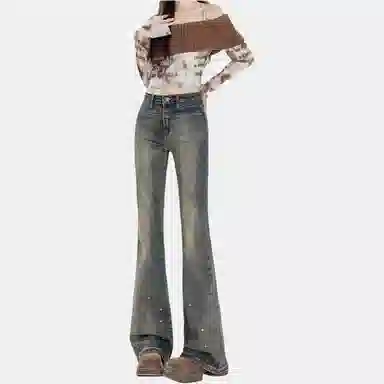 柏黛妃 合身薄款喇叭牛仔裤 女款