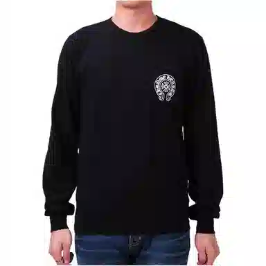 Chrome Hearts Beijing Horseshoe Cross Long Sleeve Tee Black