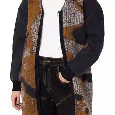 Y-3 FW21 Camo Knit Sweater Brown