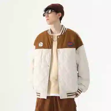 FIDO DIDO Quilted Varsity Jacket