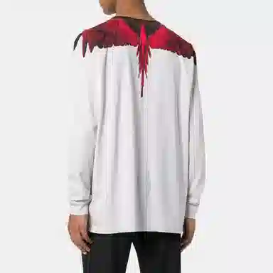 Marcelo Burlon Wings Print Long Sleeve T-Shirt White