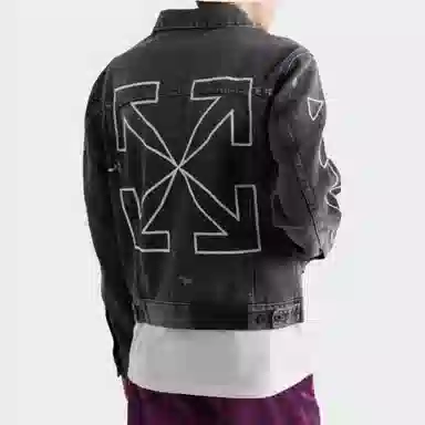 OFF-WHITE SS22 Denim Jacket Black
