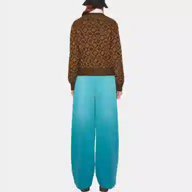 Acne Studios FW23 Plaid V-Neck Sweater Brown