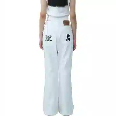 RestRecreation SS25 WIDE FLARE JEANS White