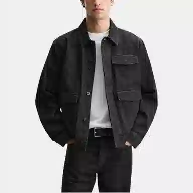 ZARA Loose Denim Jacket Black
