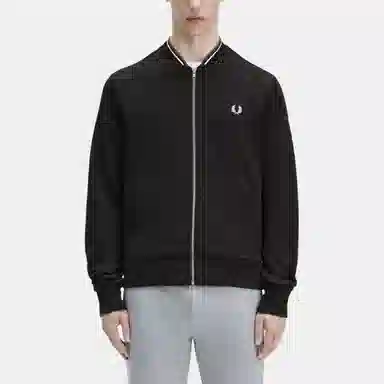 Fred Perry Logo Zip Jacket Black
