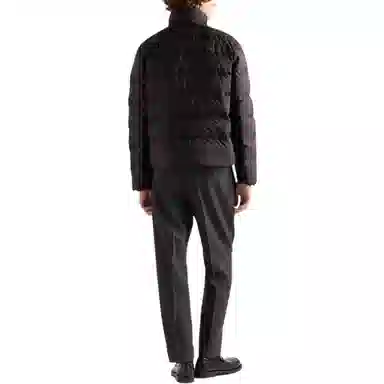 Prada Logo Zip Jacket Black