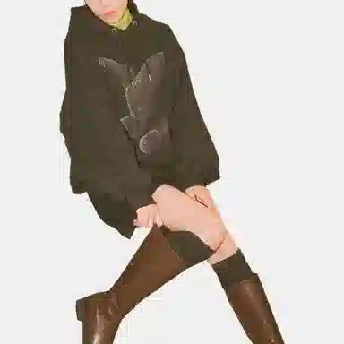 acme de la vie ADLV Cartoon Print Hoodie Black