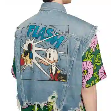 GUCCI x Disney Denim Vest Light Blue