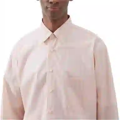 UNIQLO U Series Striped Shirt Light Pink Orange