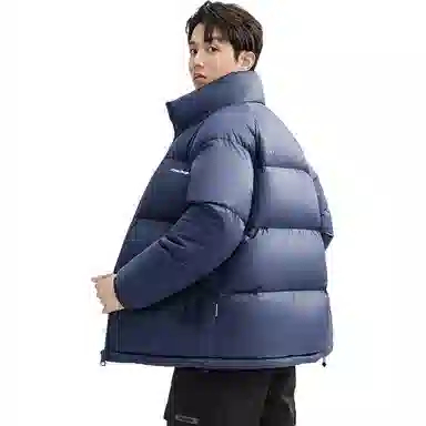 鸭鸭 户外极寒系列 纯色韩版休闲基础百搭短款立领运动面包羽绒服 男女同款