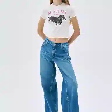 MARDI MERCREDI CROPPED TSHIRT DDANJI_CREAM PINK SS25T