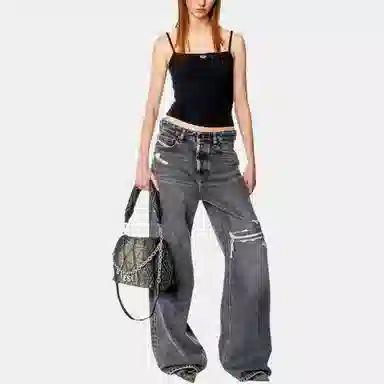 DIESEL FW22 Wide Leg Jeans Charcoal