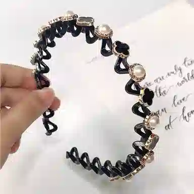 贯古今 夏天刘海懒人纹理感编发波浪碎发整理器发卡头箍 发箍 女款