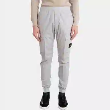 Stone Island Logo Compass Cargo Pants Gray