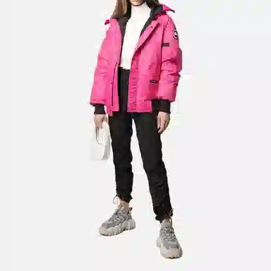 Canada Goose SS21 Classic Hooded Bomber Jacket Pink