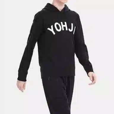 Y-3 YOHJI Logo Hoodie Black