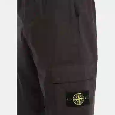 Stone Island SS22 Compass Patch Cargo Pants Carbon Black