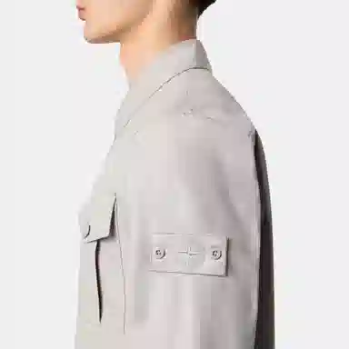 Stone Island Long Sleeve Jacket Gray White