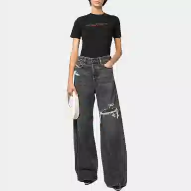 DIESEL FW22 Wide Leg Jeans Charcoal