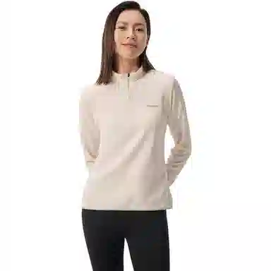 探路者 立领舒适百搭简约卫衣 女款 米色