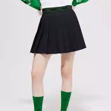 Ed Hardy Logo Pleated Skirt Black