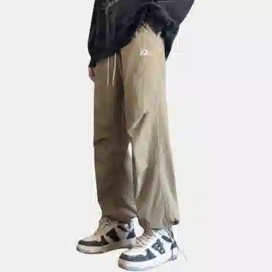 杜克恩 纯色中腰宽松冲锋裤 男款