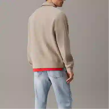 Calvin Klein Polo Long Sleeve Vintage Khaki