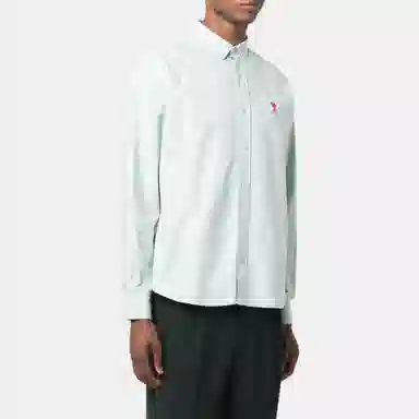 AMIPARIS SS22 Heart Logo Shirt Light Green