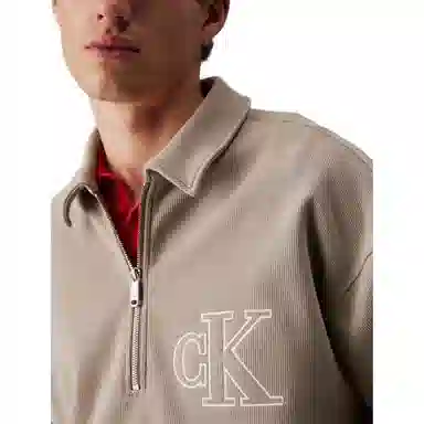 Calvin Klein Polo Long Sleeve Vintage Khaki