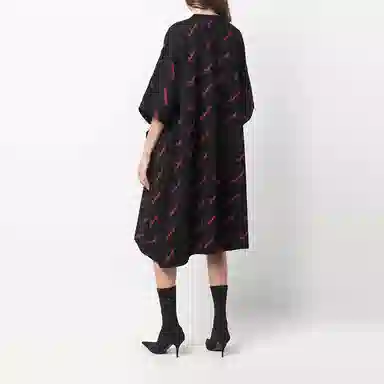 Balenciaga SS22 Logo Dress Black