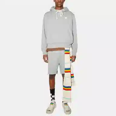 Acne Studios Face Patch Hoodie Gray