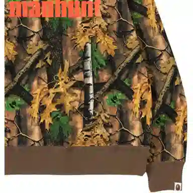 A BATHING APE BAPE FOREST CAMO WIDE CREWNECK