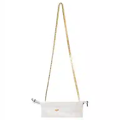 Moschino Logo Drawstring Shoulder Bag White