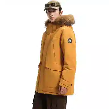 探路者 耐磨保暖防风羽绒服 男款 云杉橘